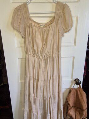 cream dress